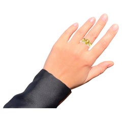 Citrine Three Stone Ring 3.75 Carats