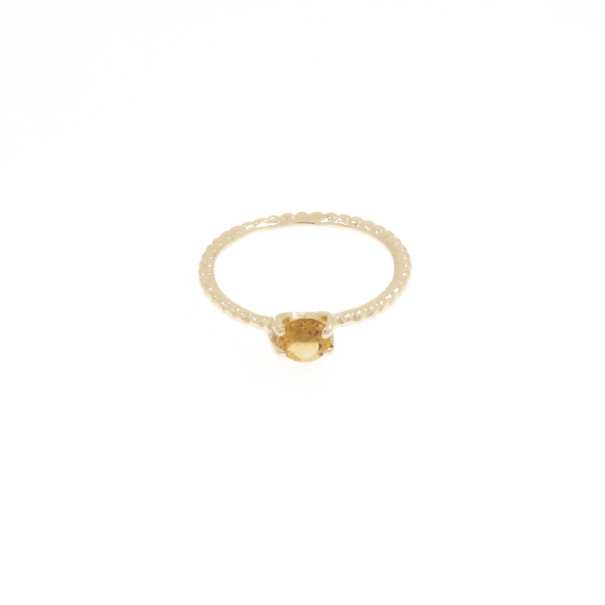 Contemporary Citrine Withe Gold Stacking Ring Handcrafted in Italy by Botta Gioielli For Sale