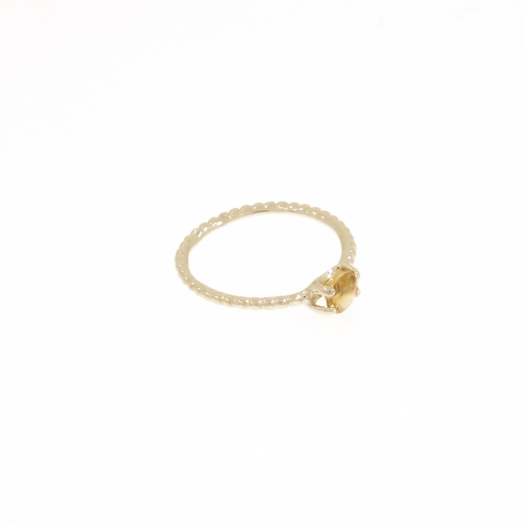 Citrine Withe Gold Stacking Ring Handcrafted in Italy by Botta Gioielli In New Condition For Sale In Milano, IT