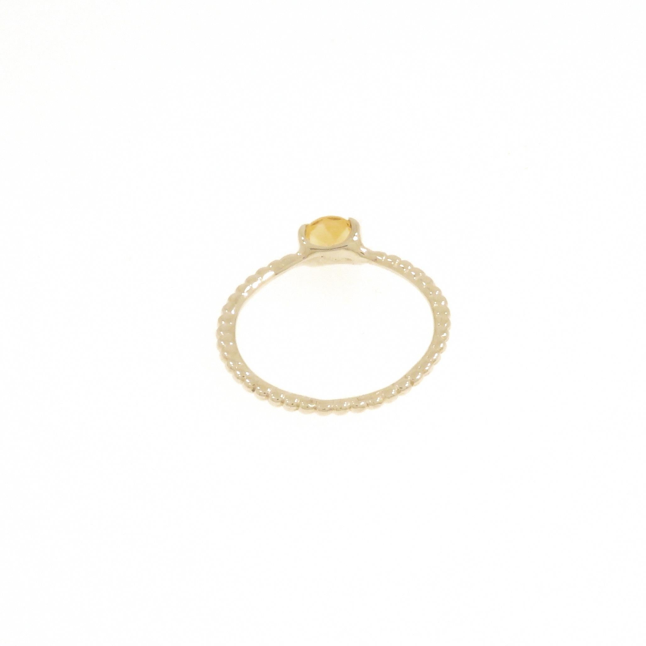 Citrine Withe Gold Stacking Ring Handcrafted in Italy by Botta Gioielli For Sale 3