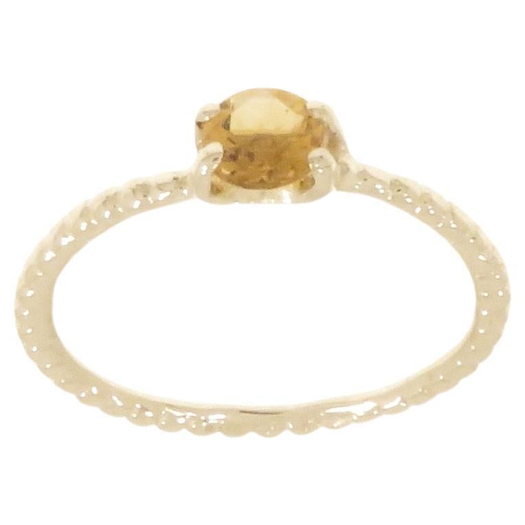 Citrine Withe Gold Stacking Ring Handcrafted in Italy by Botta Gioielli For Sale