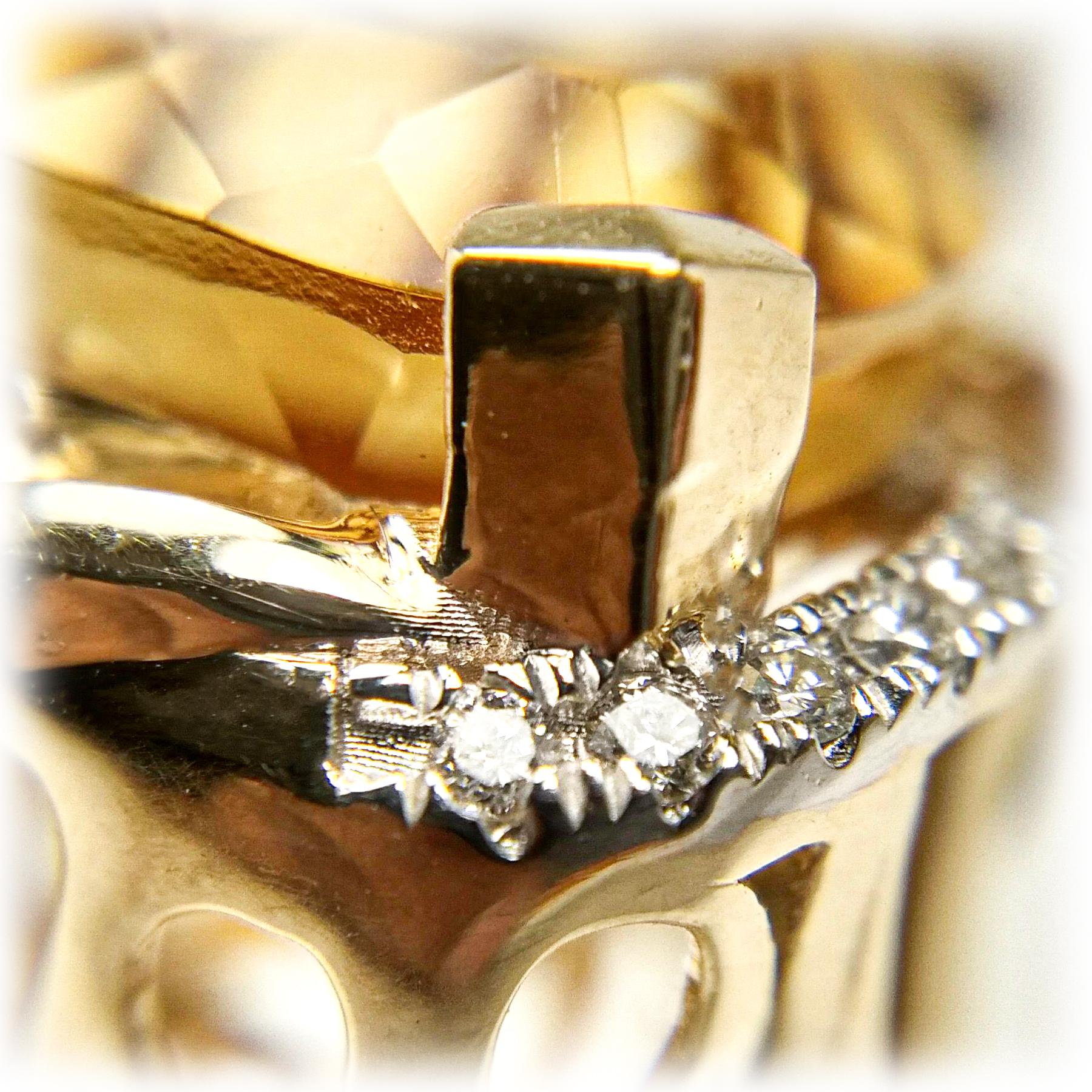 Citrine Yellow Gold Cocktail Ring 1
