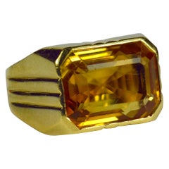 Citrine Yellow Gold Ring Citrine Yellow Gold Ring