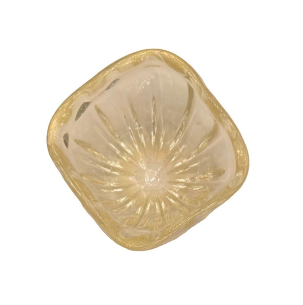 Schale aus zitronengelbem Murano Rigadonglas im Zustand „Neu“ im Angebot in New York, NY