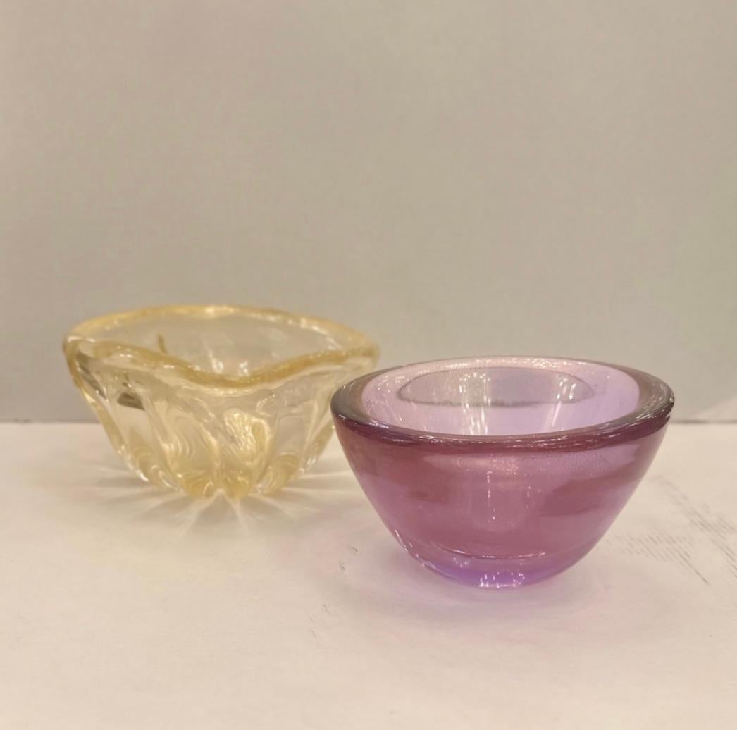 Schale aus zitronengelbem Murano Rigadonglas (21. Jahrhundert und zeitgenössisch) im Angebot