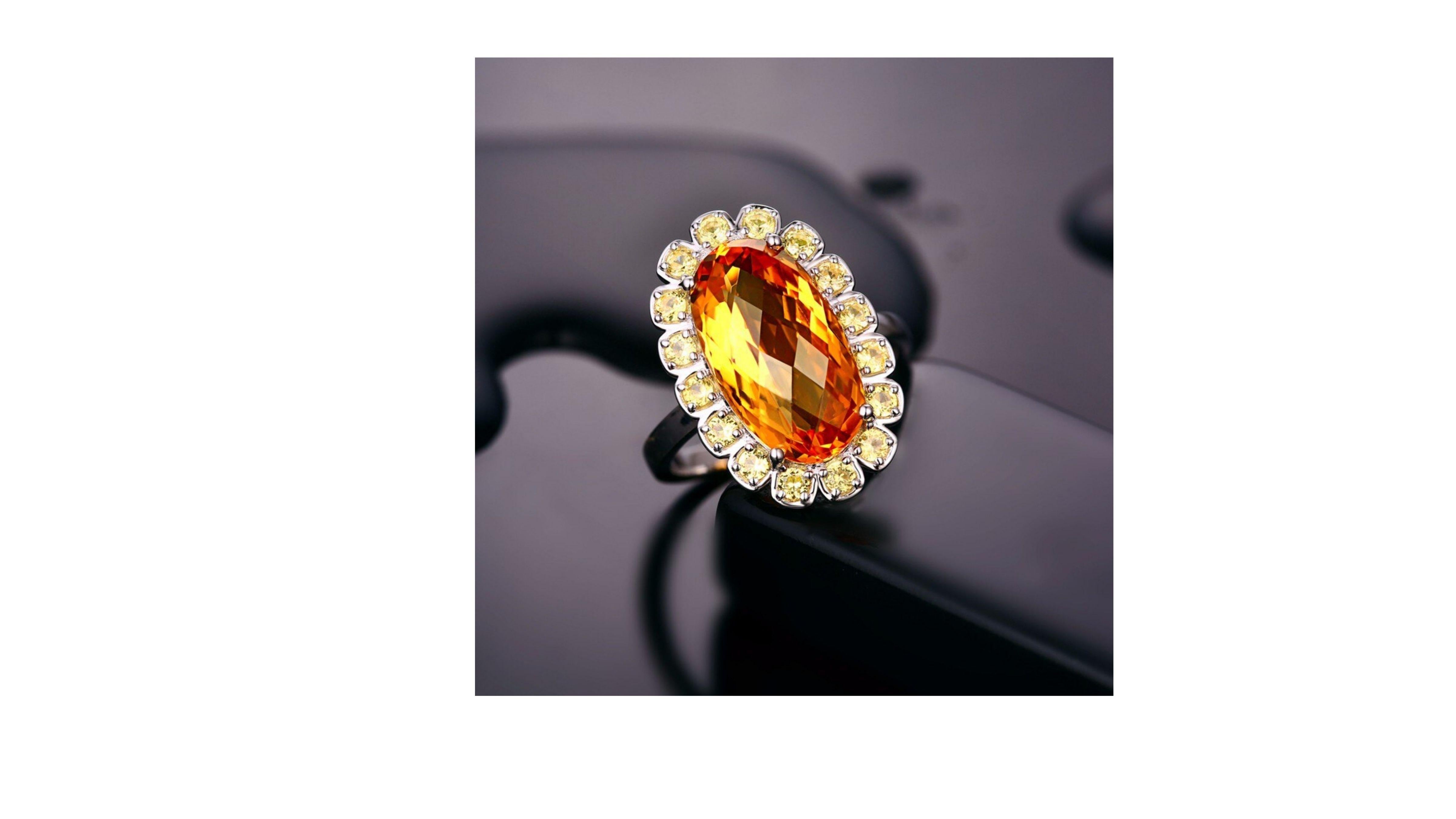 citrine and sapphire ring