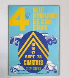 Citroen Club 4th International Rally 1978 Original Vintage Poster