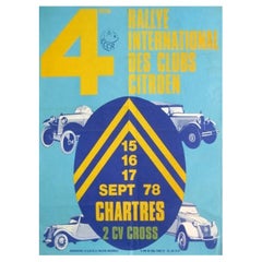 Citroen Club 4. Internationale Rallye 1978 Original Vintage Plakat