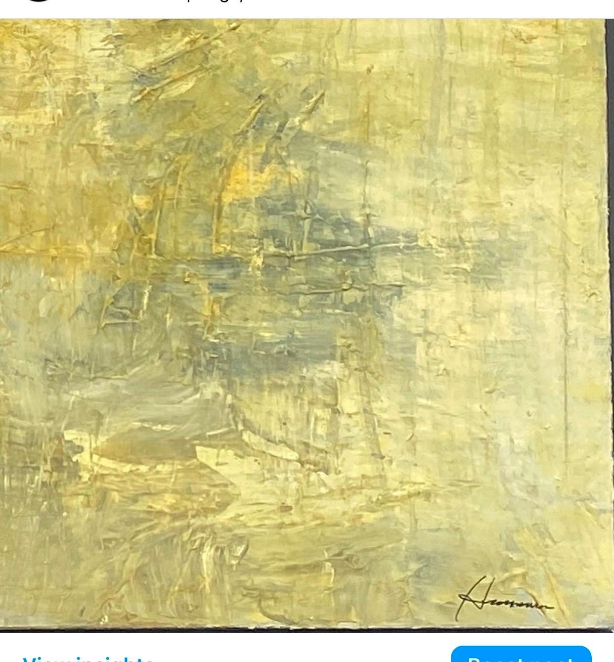 Citroen Green and Yellow Original Large Abstract by Kathryn Henneman  For Sale 2