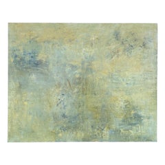 Citroen Verde y Amarillo Original Abstracto Grande por Kathryn Henneman
