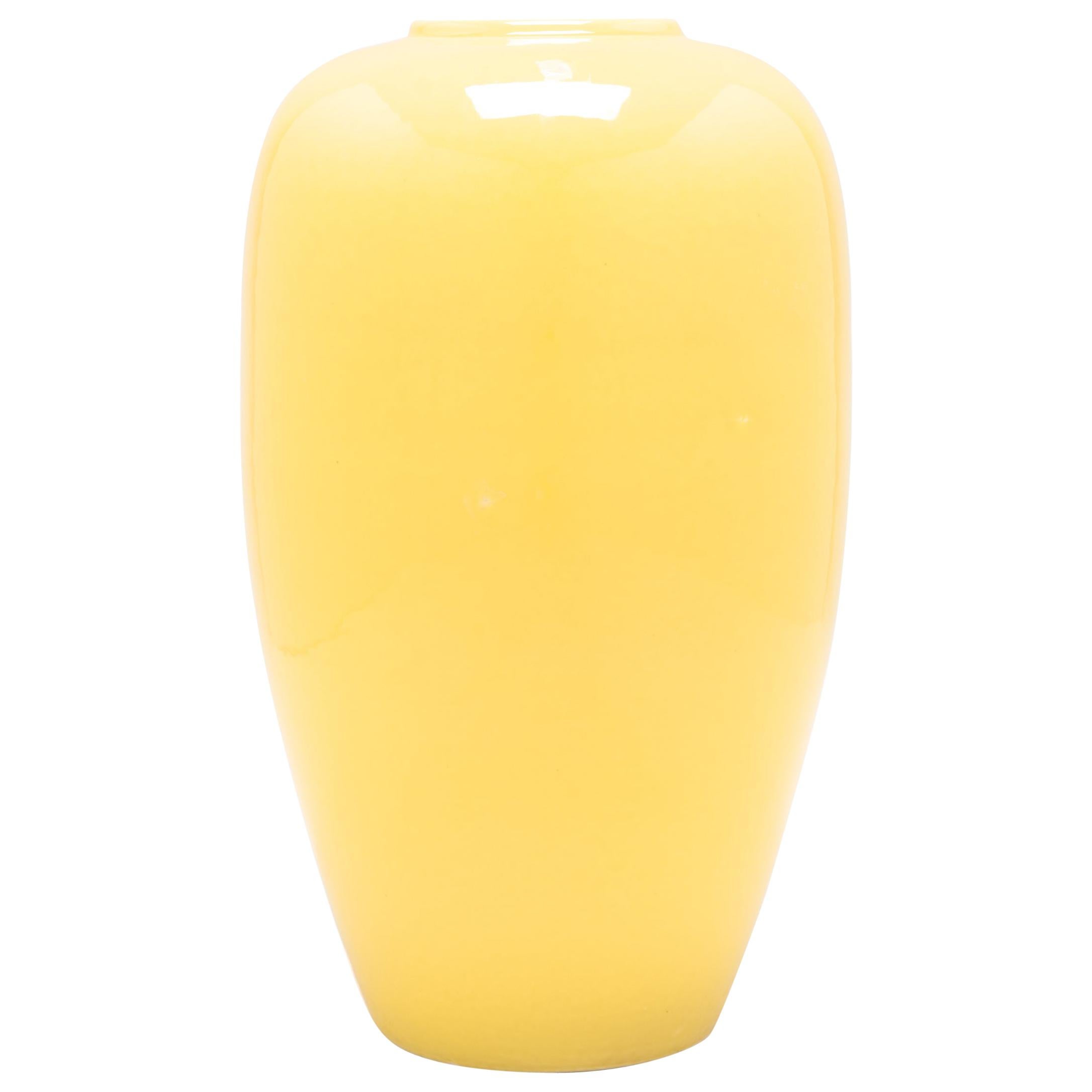 Citron Yellow Tapered Vase
