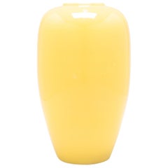 Citron Yellow Tapered Vase