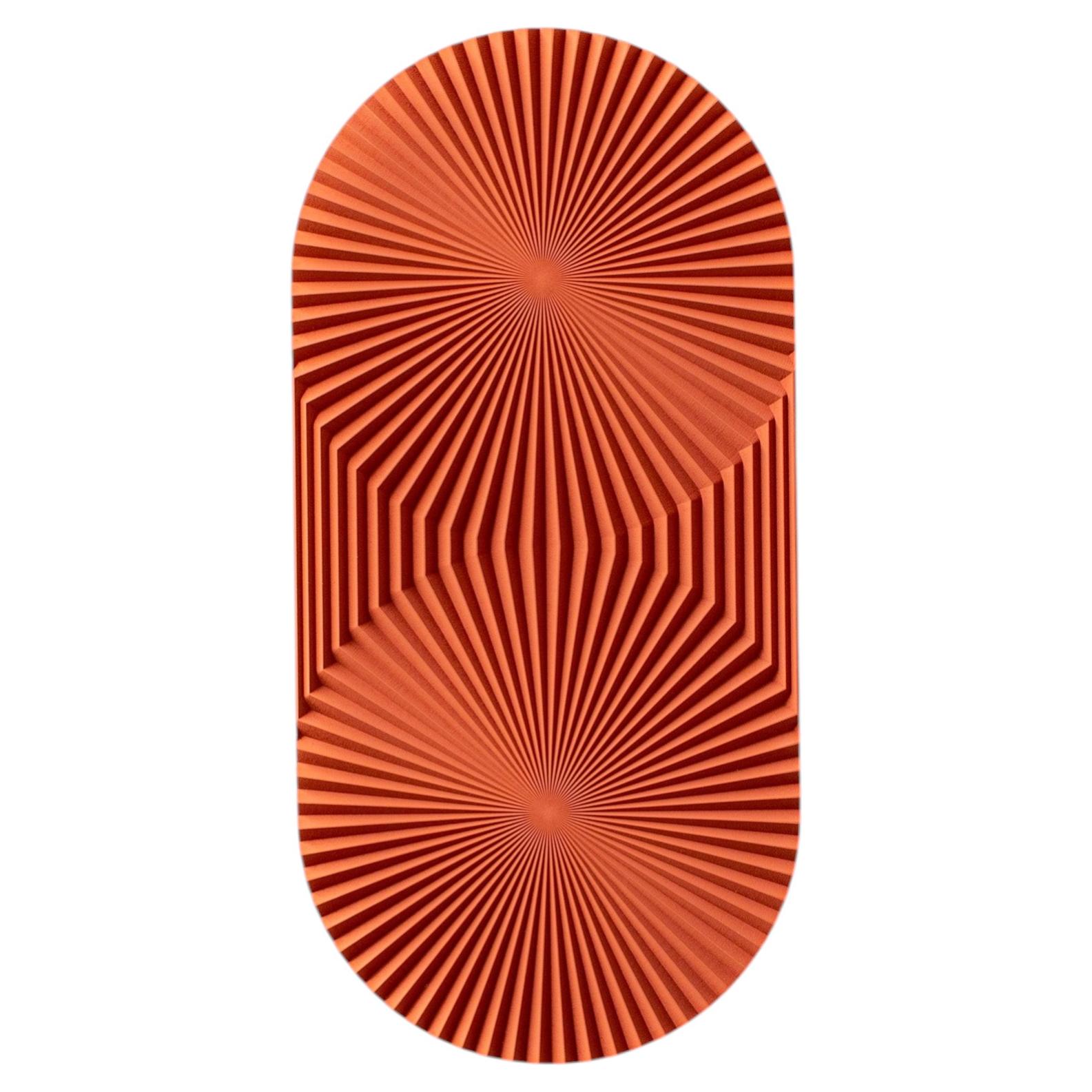 Citrus Nr. 08.3 Wall Panel in Terra Flocked Pressed Wood by Arno Hoogland For Sale