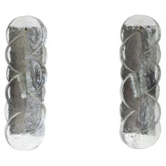 Citrus Wall Lamp in Glass and Metal from Kalmar Franken Kg, Set of 2