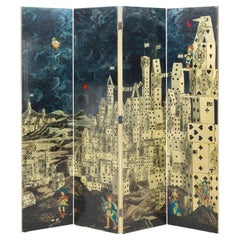 Citta de Carte/Farfalle Folding Screen by Piero Fornasetti