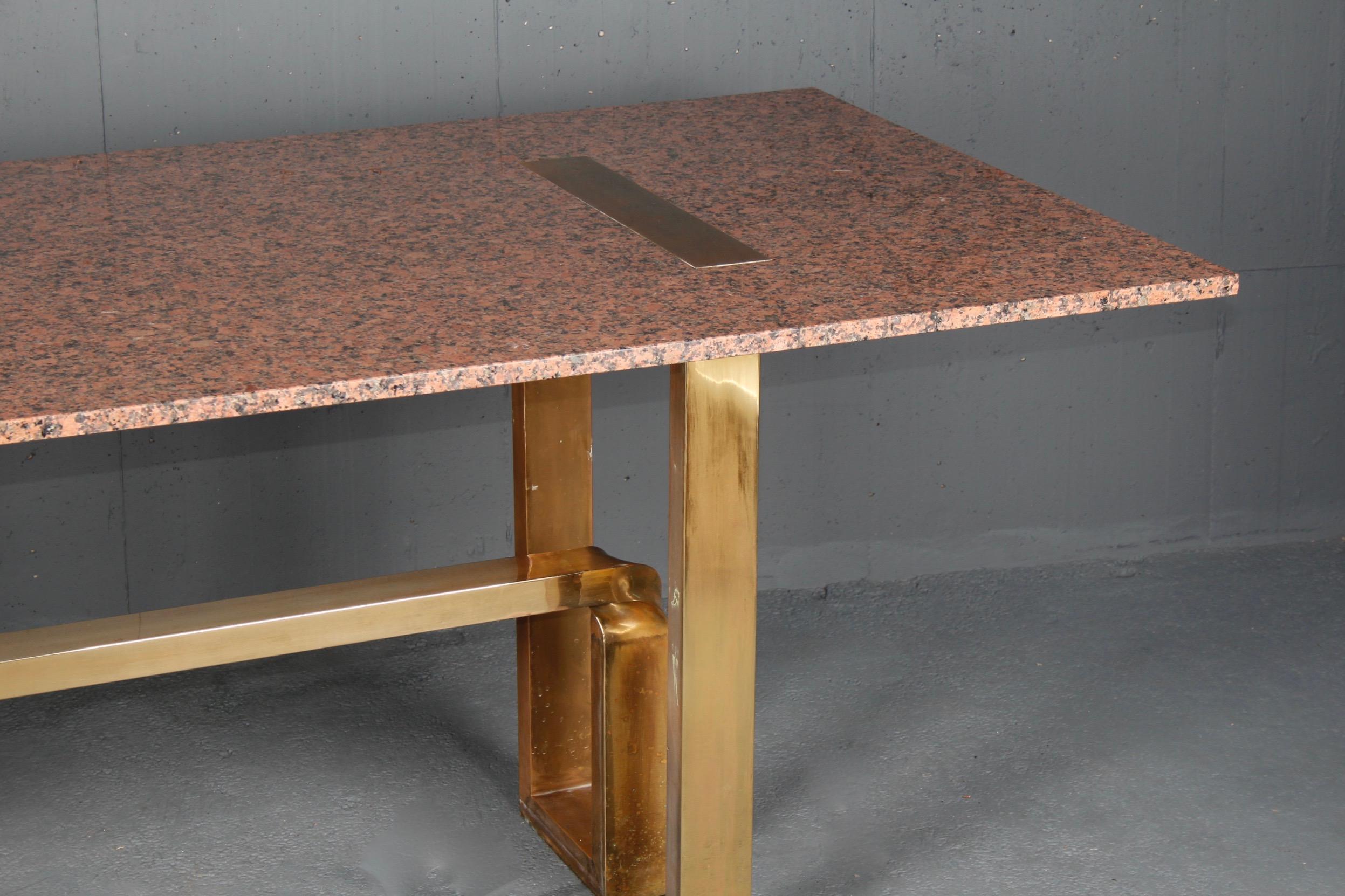 Cittone Oggi Marble and Brass Inlay Dining Table 1