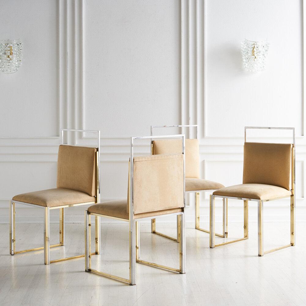 brass dining chairs set of 4