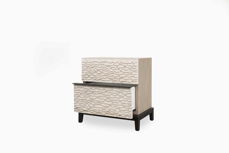 City Bedside Table Size I, Two Drawers For Sale at 1stdibs
