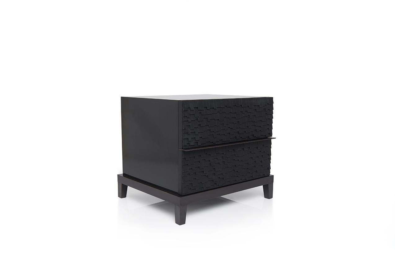 City Bedside Table - Size I, Two Drawers im Zustand „Neu“ im Angebot in London, GB