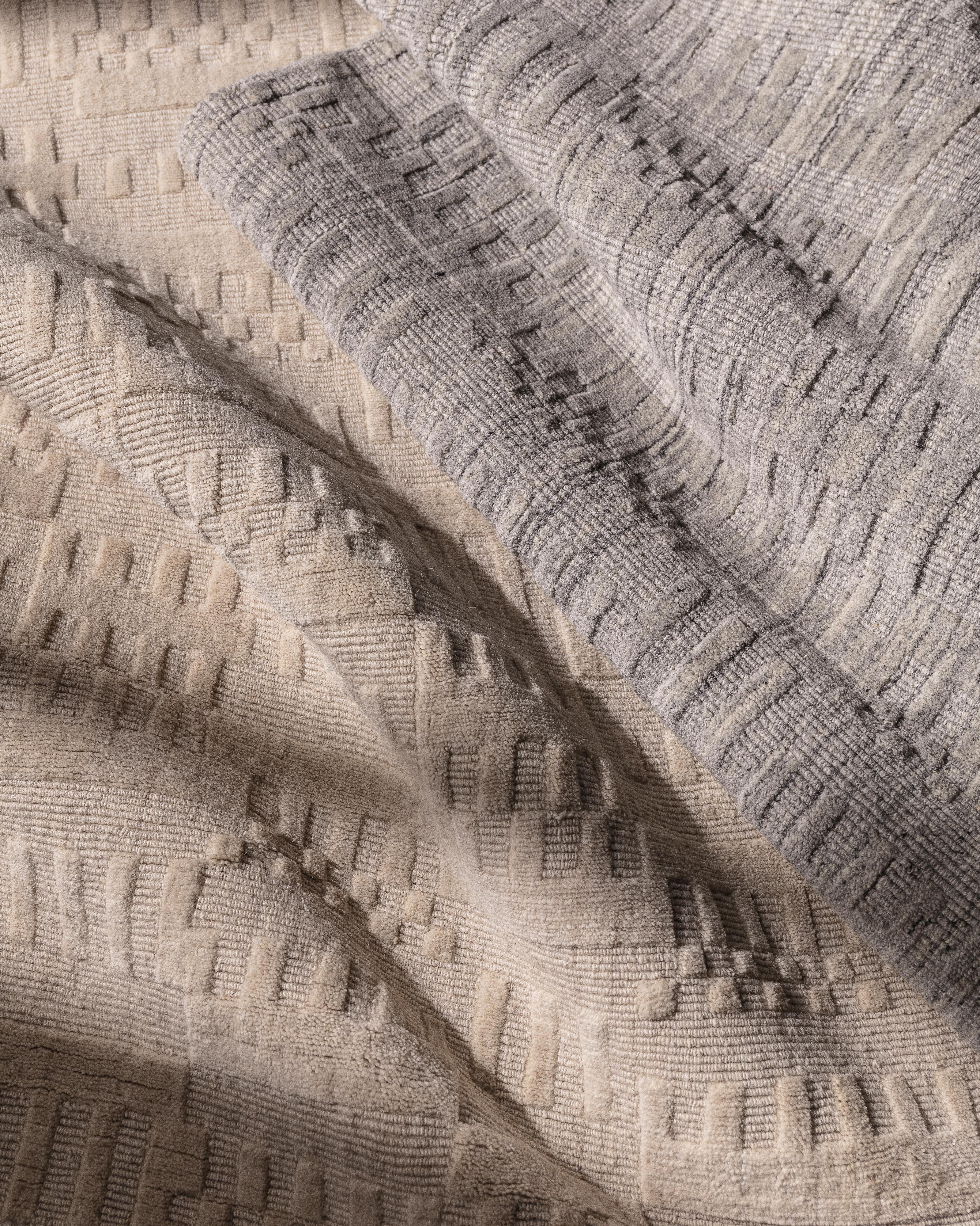 City Beige Rug by Volver Studios
Dimensions: W 250 x L 350 cm.
Materials: Wool.

Available in seven size options: 90 x 240 cm, 140 x 200 cm, 170 x 240 cm, 200 x 300 cm, 250 x 350 cm, 300 x 400 cm, and 350 x 450 cm. Also available in custom