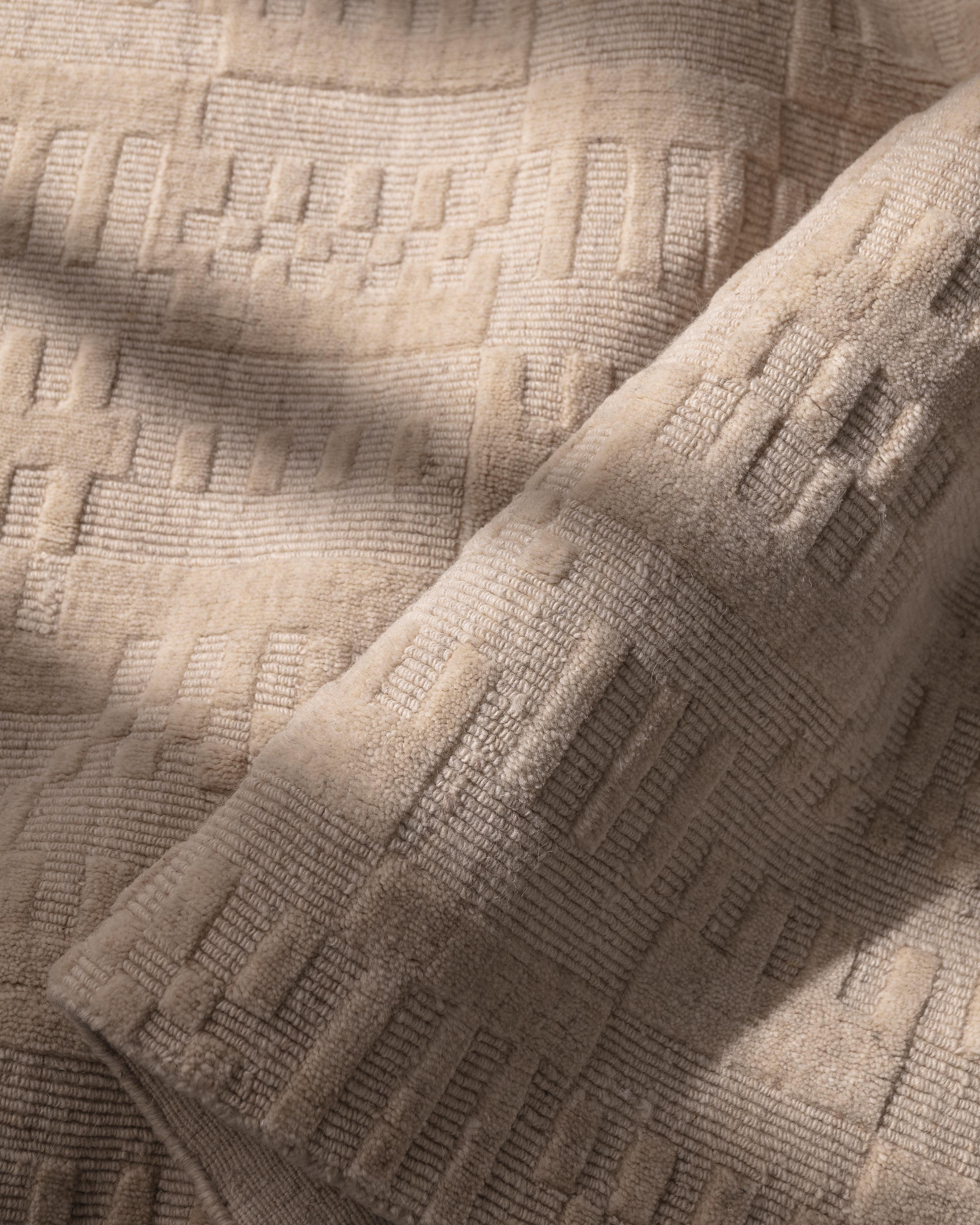 Post-Modern City Beige Rug by Volver Studios For Sale