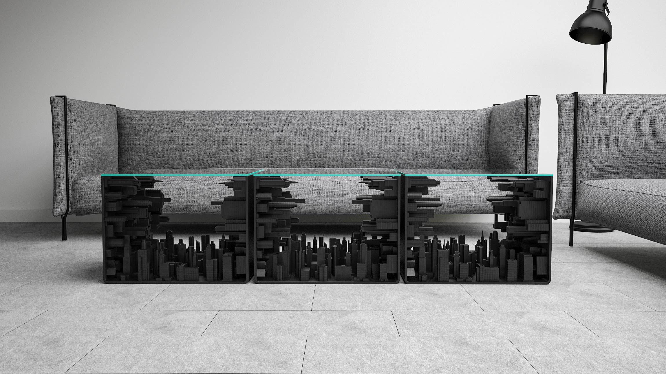 Inconnu Table d'appoint CITY CUBE en vente