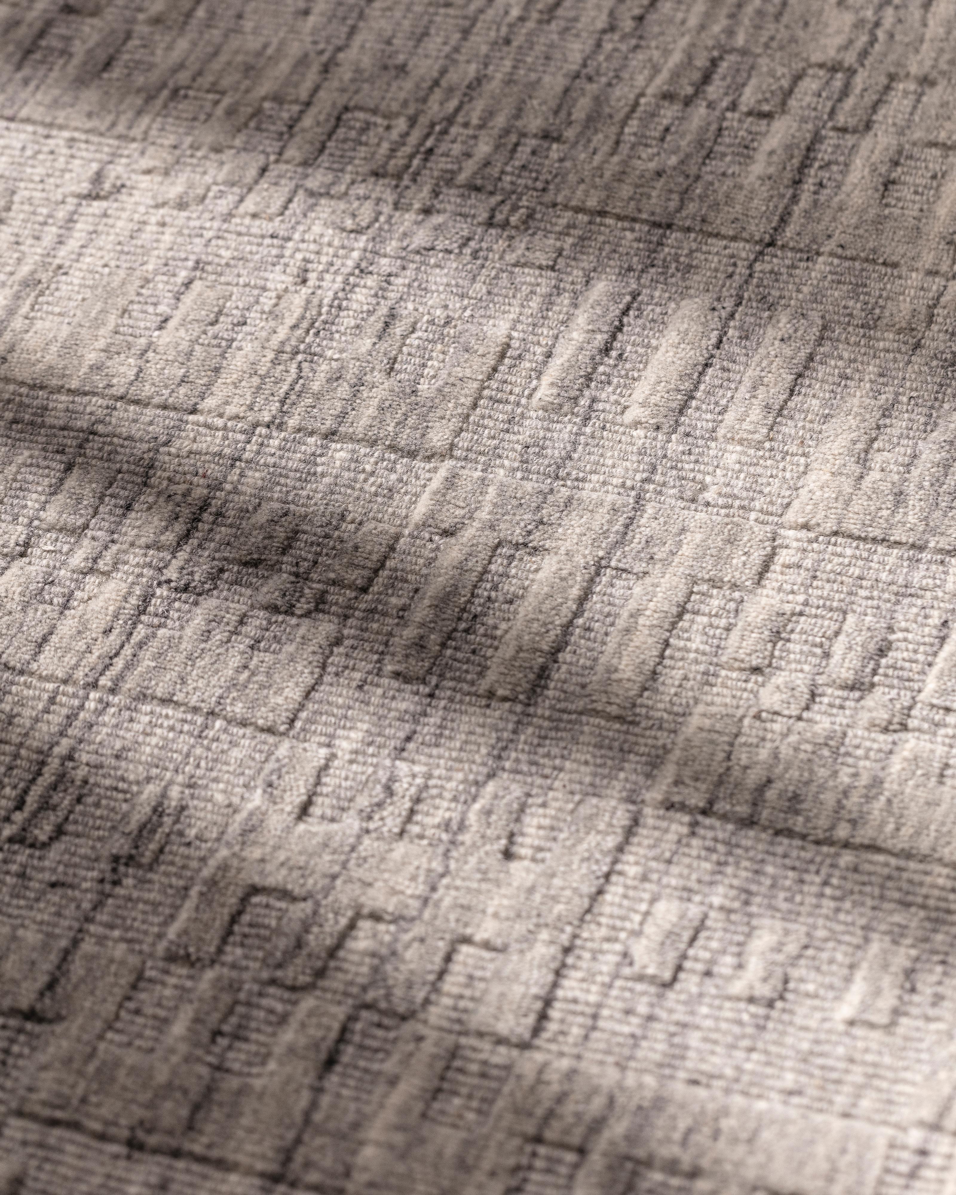 City Grey Rug by Volver Studios
Dimensions: W 250 x L 350 cm.
Materials: Wool.

Available in seven size options: 90 x 240 cm, 140 x 200 cm, 170 x 240 cm, 200 x 300 cm, 250 x 350 cm, 300 x 400 cm, and 350 x 450 cm. Also available in custom