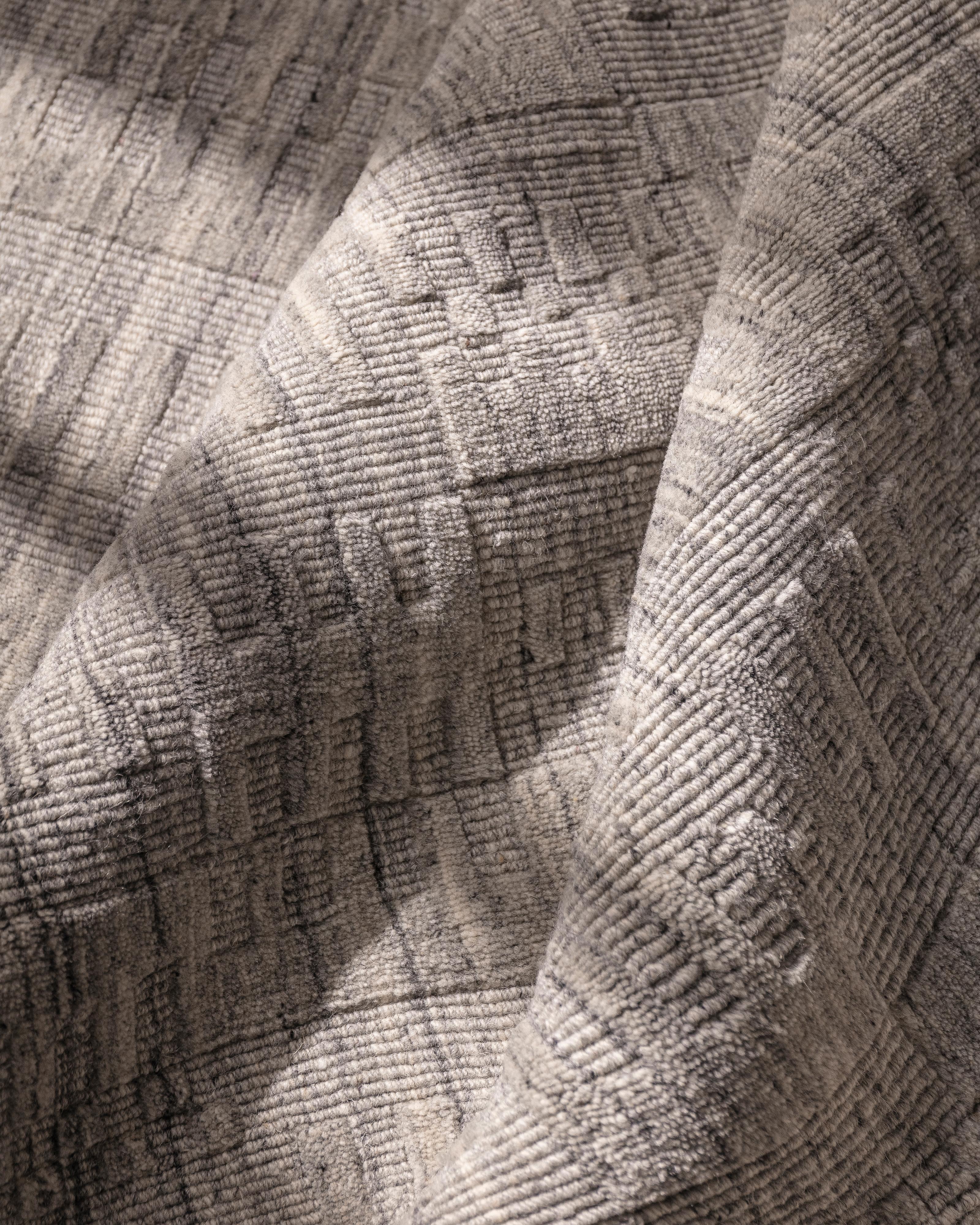 Post-Modern City Grey Rug by Volver Studios For Sale