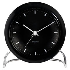 City Hall Table Clock Black