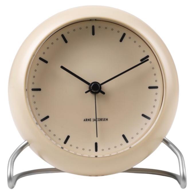City Hall Table Clock, Sandy Beige For Sale