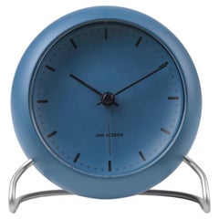 City Hall Table Clock, Stone Blue