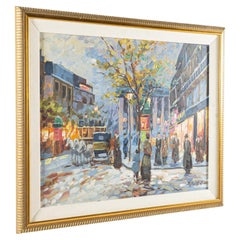 City Landscape Oil Print on Canvas