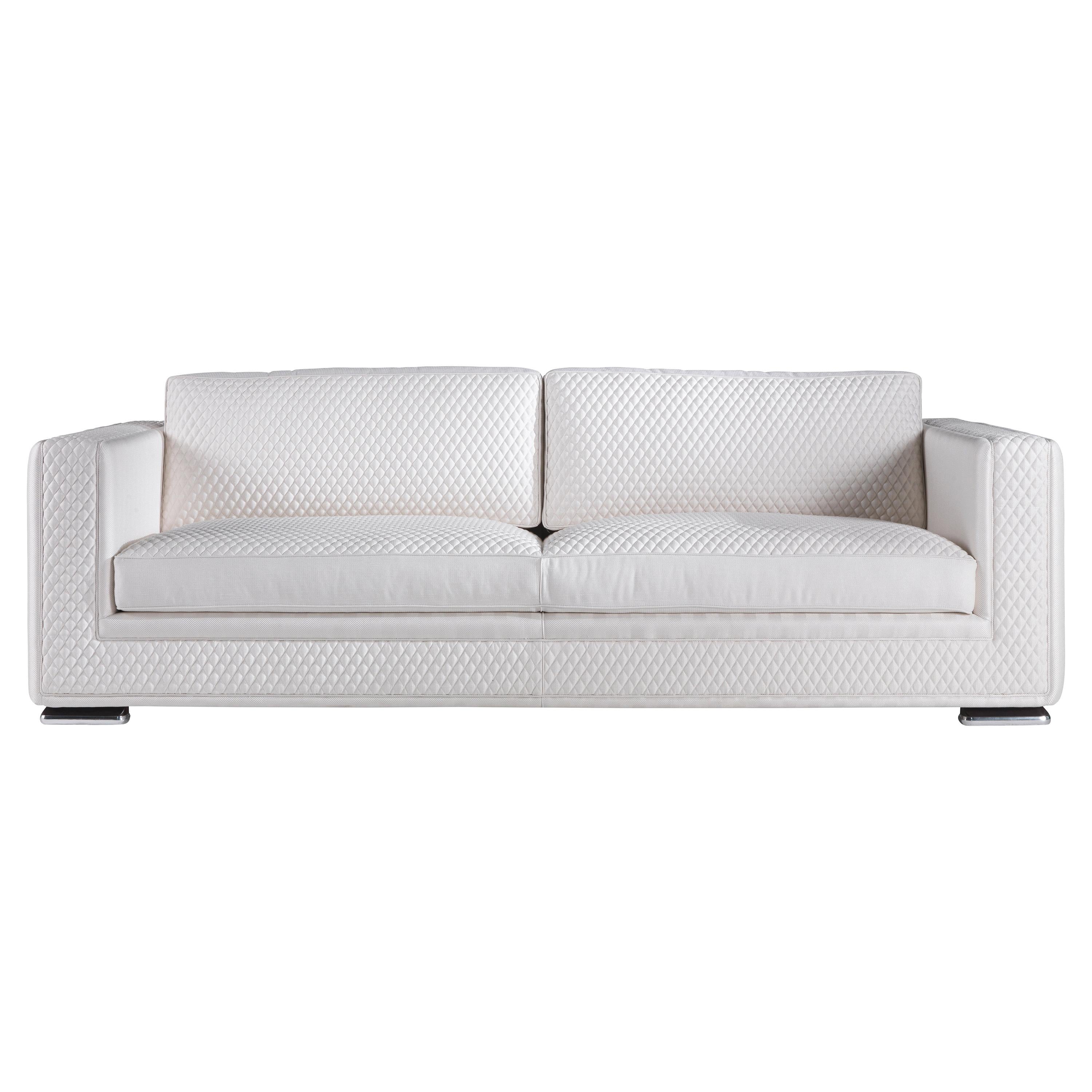 City Life Three-Seat Sofa in Striped Fabric by Zanaboni