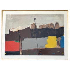 City Motif Painting, By Hans-Walter Sundberg, Signed HV. Sundberg, Dated 1966