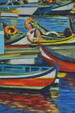 City of Aveiro, Portugal, Oil on canvas, by Patrice Guiraud, 2019