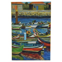City of Aveiro, Portugal, Oil on canvas, by Patrice Guiraud, 2019