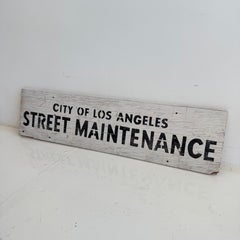 City of Los Angeles Maintenance Sign, 1980s USA
