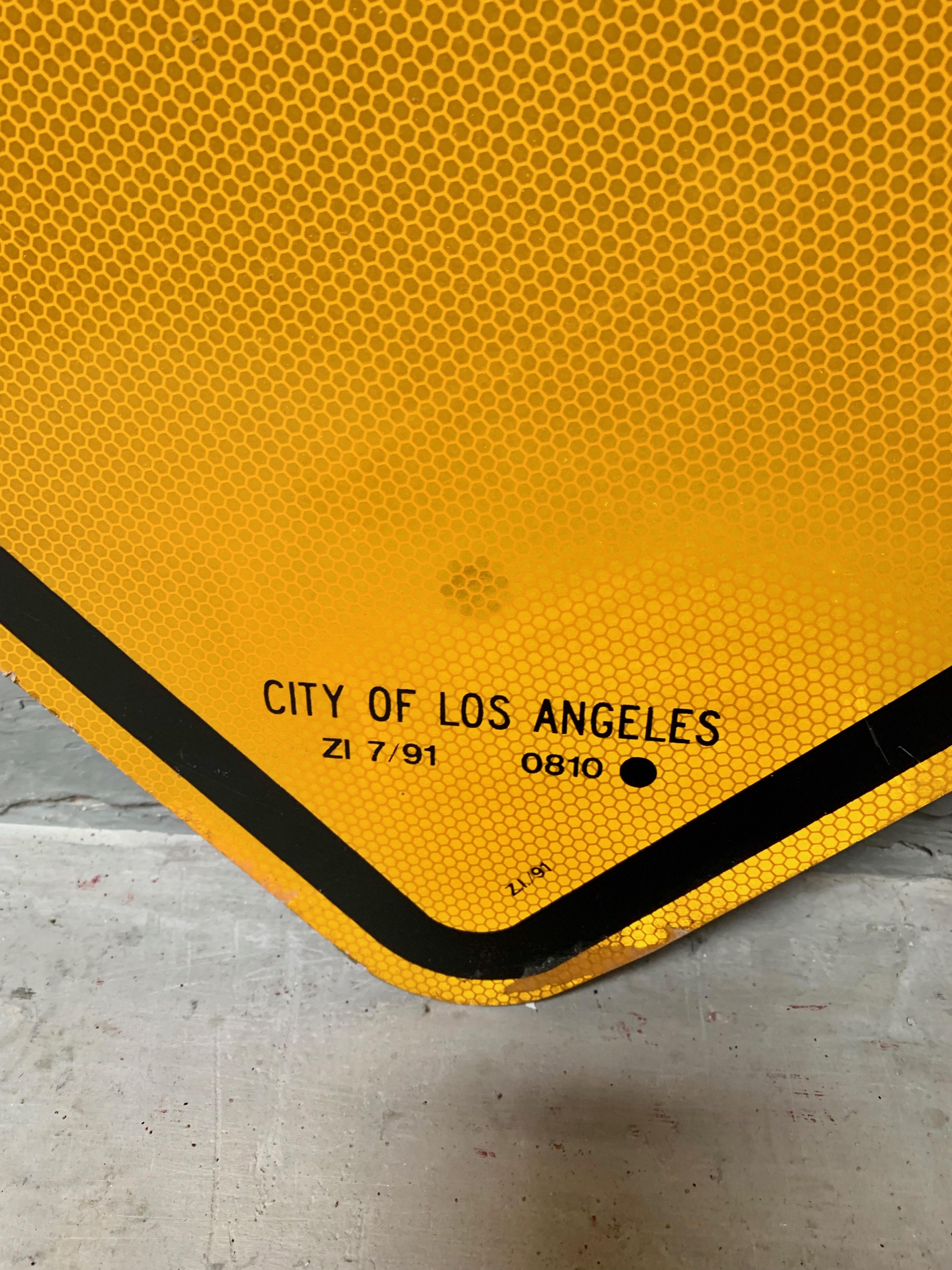 City of Los Angeles Yellow Bike Sign 1