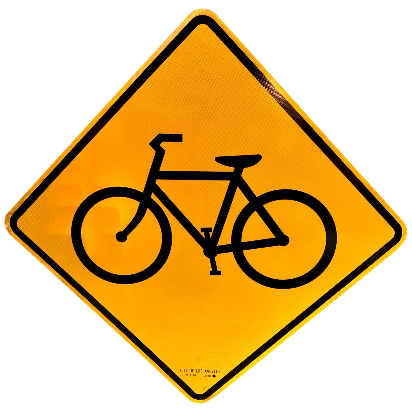 City of Los Angeles Yellow Bike Sign