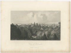 City of Milwaukee, Panoramic Urban View – American City Engraving, 1872