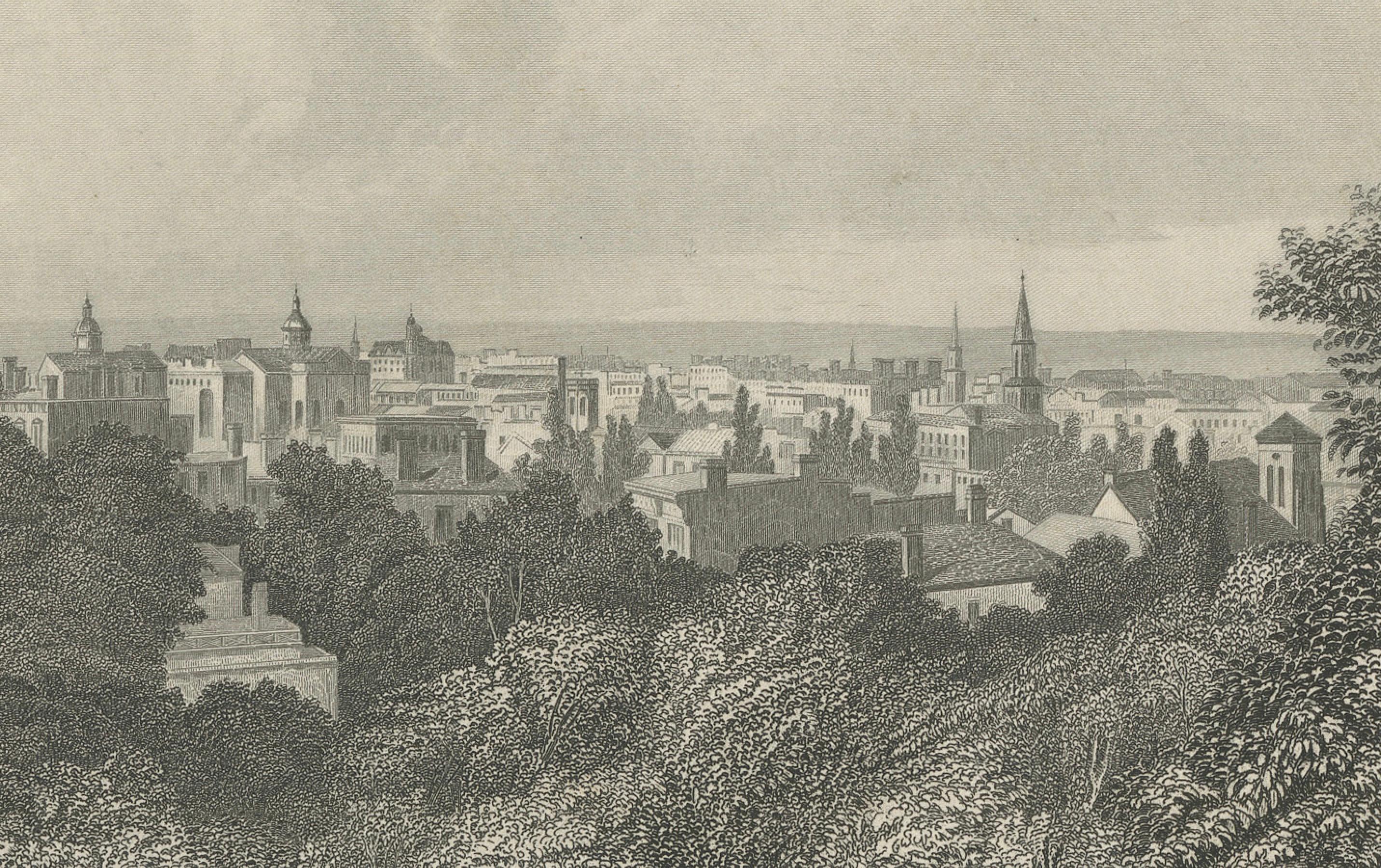 City of Milwaukee, Panoramic Urban View – American City Engraving, 1872
