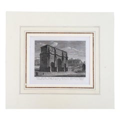 City of Rome Fine Architectural Engraving Printed in Italy, 1816, Matted