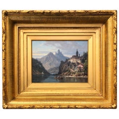 "City on an Alpine Lake" by Charles Euphrasie Kuwasseg Jr., 1876