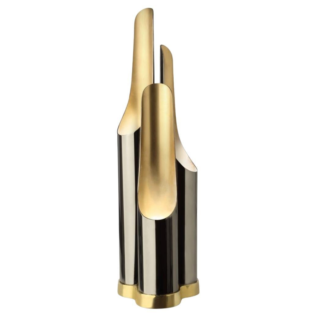 City Scape-Lampe  Schwarz emailliert mit goldenem Interieur