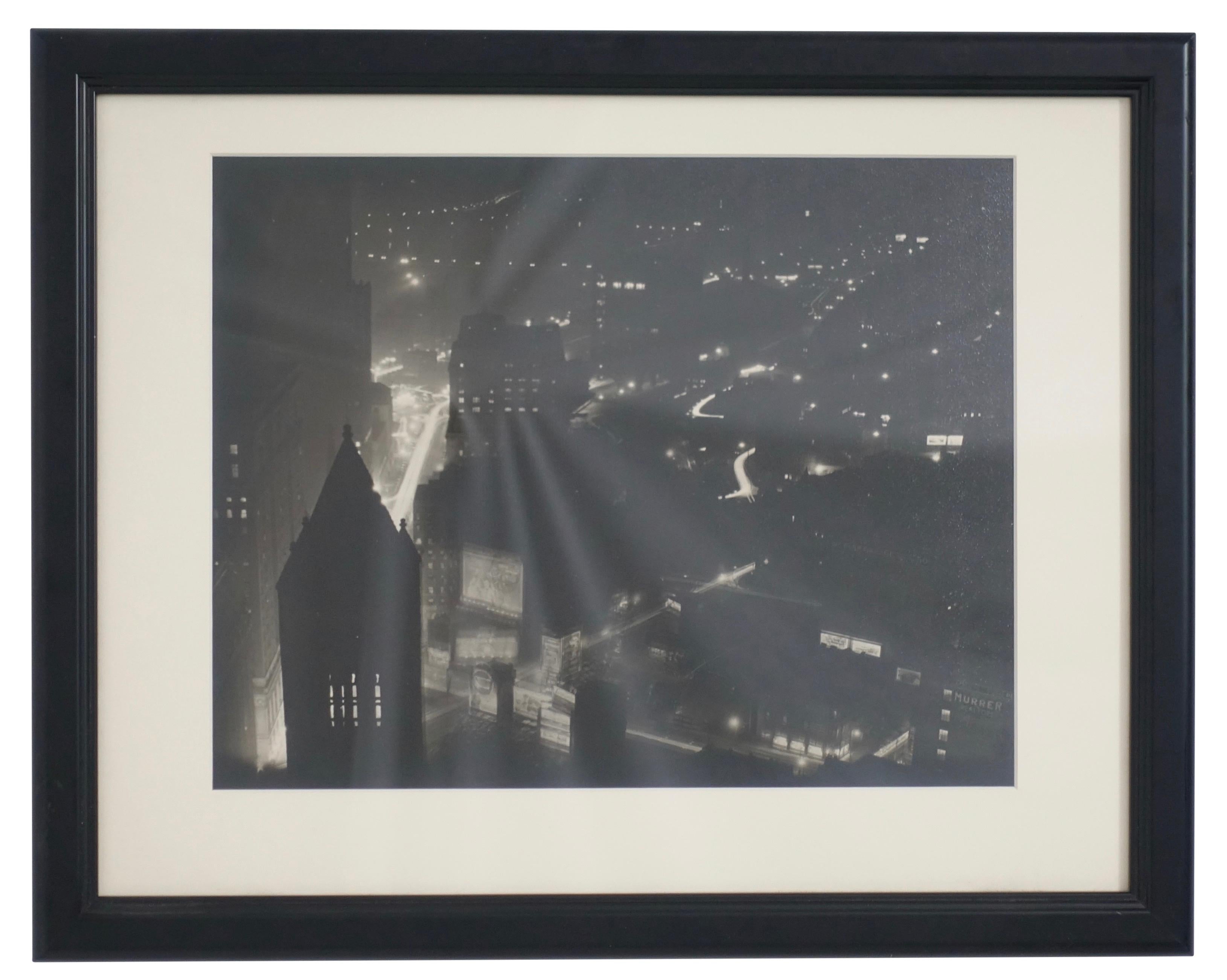 20th Century Cityscape Street Scene Black and White Photograph For Sale