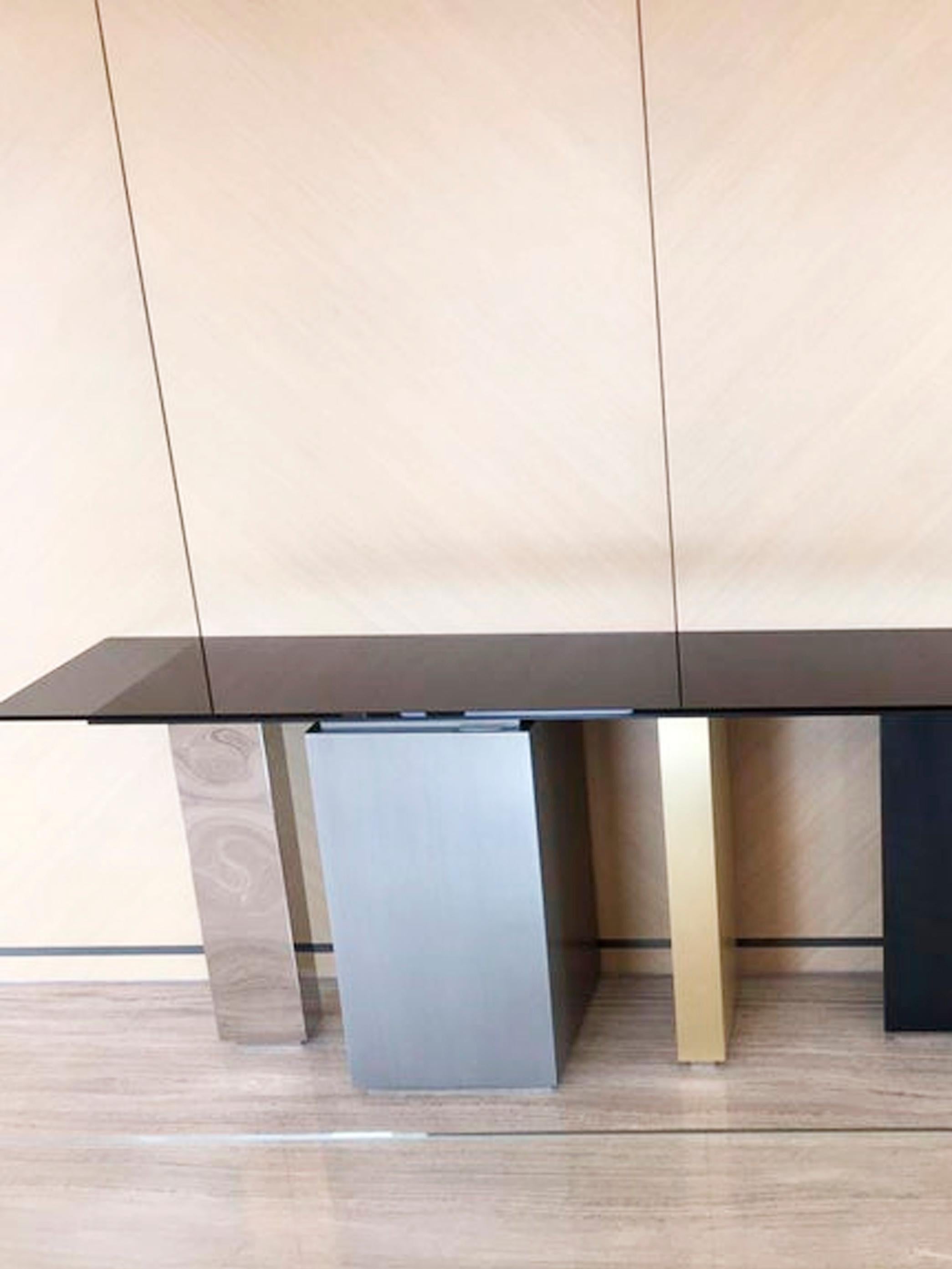 Metallo City XL, Console - Mobile con vetro della collezione GAS in vendita