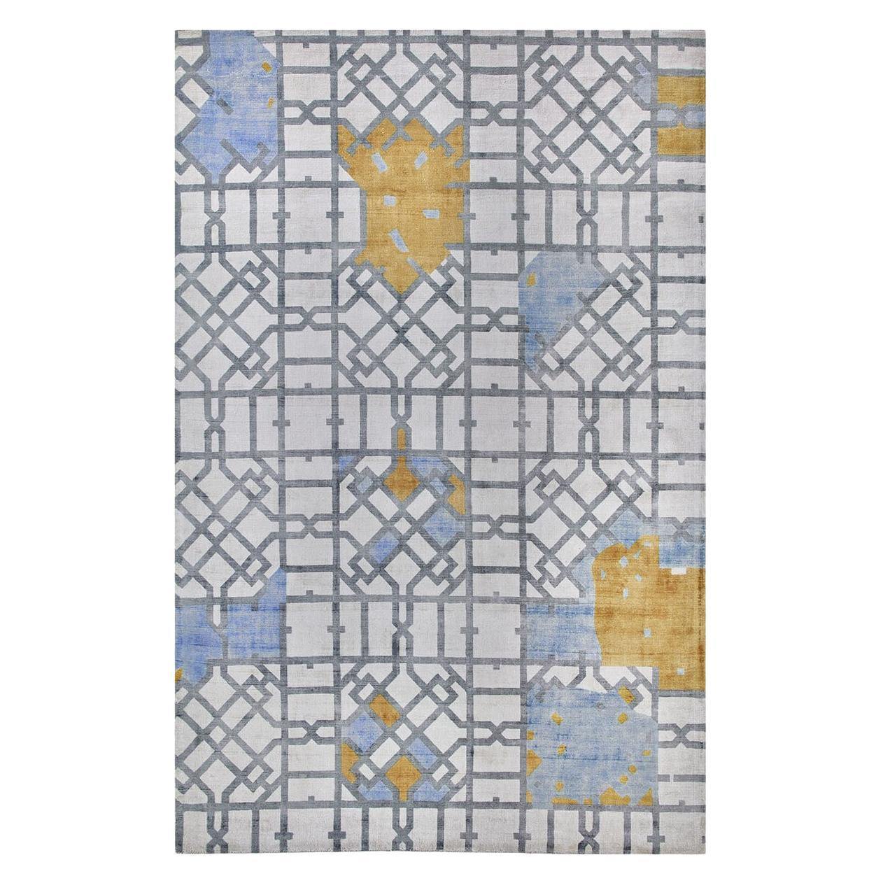Citylife Square Rug by Barbara Trombatore For Sale