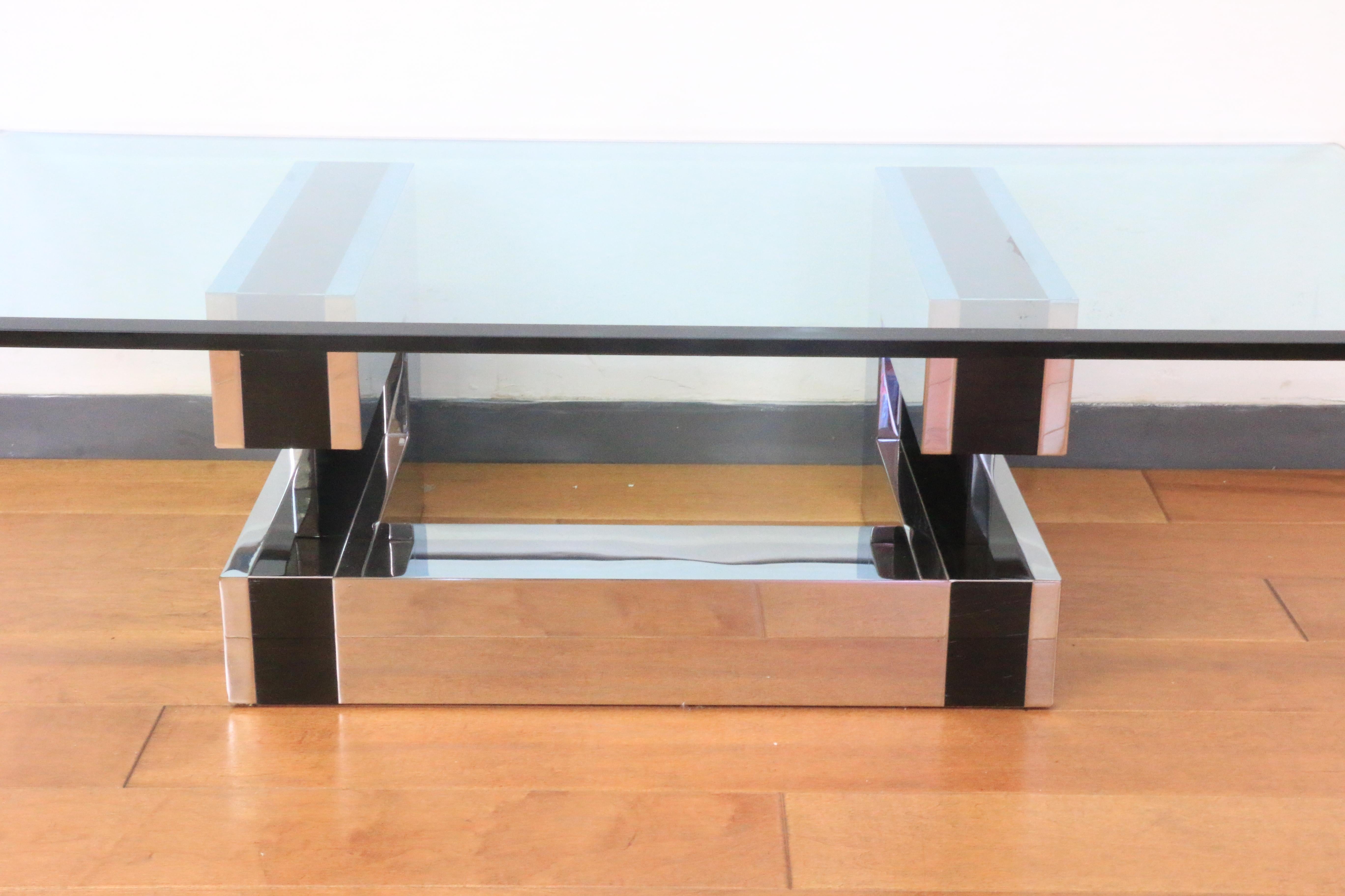 Mid-Century Modern Cityscape Coffee Table Attributed to Paul Evans For Sale