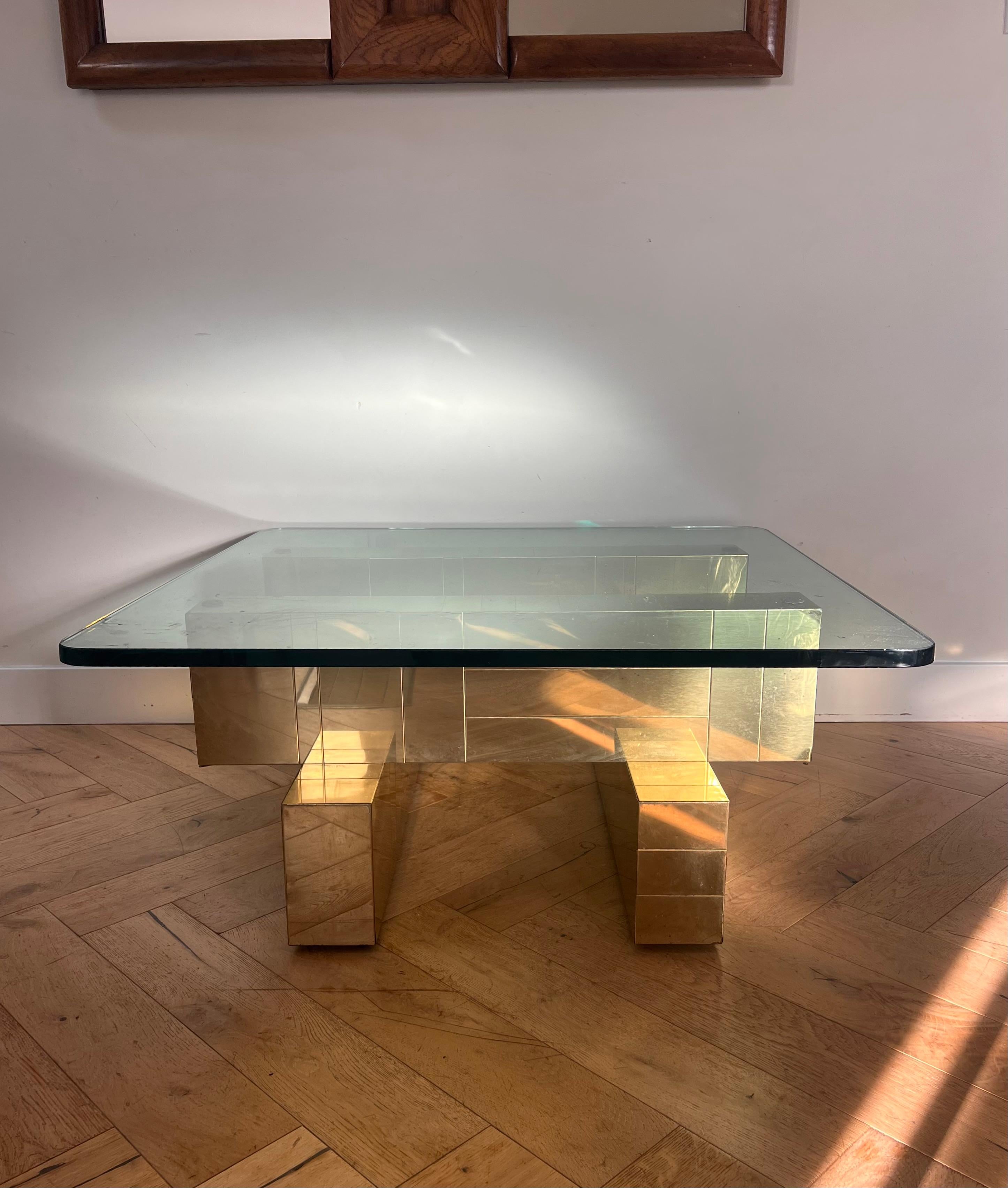 Mid-Century Modern Cityscape coffee table by Paul Evans for Directional, circa 1970 For Sale