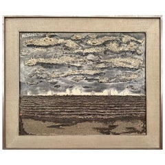 CityScape Mixed Media Painting for a Industry on a Farm